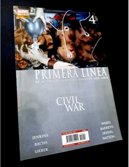 CASI EXCELENTE ESTADO CIVIL WAR PRIMERA LINEA 4 PANINI MARVEL