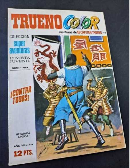 MUY BUEN ESTADO COLECCION SUPER AVENTURAS 1753 AÑO VIII TRUENO COLOR EL CAPITAN TRUENO 18 BRUGUERA