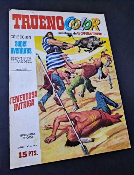 MUY BUEN ESTADO COLECCION SUPER AVENTURAS 1791 AÑO IX TRUENO COLOR EL CAPITAN TRUENO 37 BRUGUERA