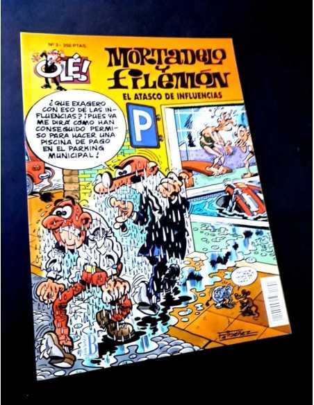EXCELENTE ESTADO 1° PRIMERA EDICION MORTADELO Y FILEMON 3 EL ATASCO DE INFLUENCIAS EDICIONES B