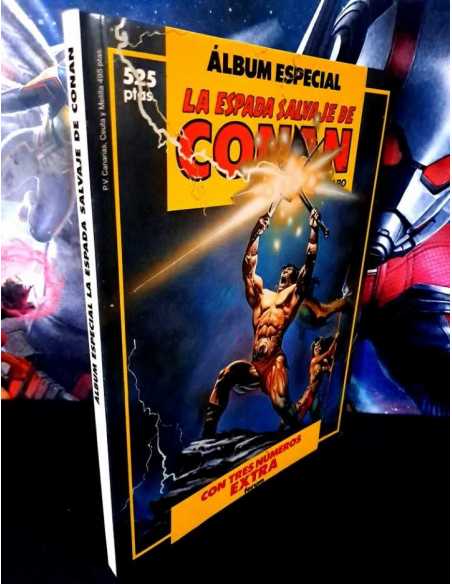 EXCELENTE ESTADO RETAPADO LA ESPADA SALVAJE DE CONAN 50 AL 52 ALBUM ESPECIAL EXTRA FORUM