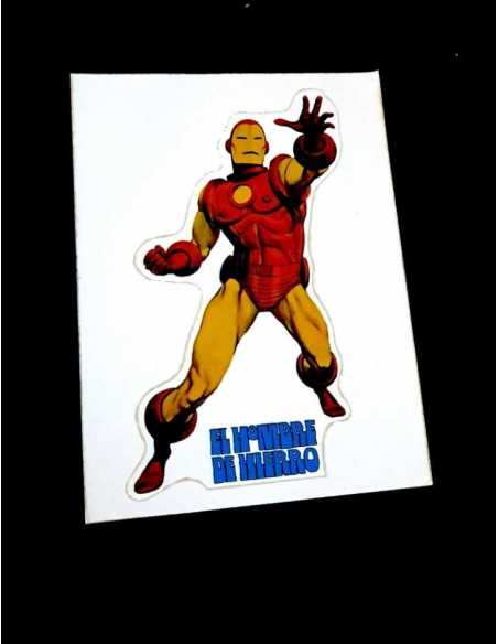 EXCELENTE ESTADO EL HOMBRE DE HIERRO CROMO 13,5x9,5 CALCOMANIA ORTEGA