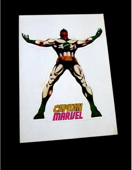 EXCELENTE ESTADO CAPITAN MARVEL CROMO CALCOMANIA ORTEGA