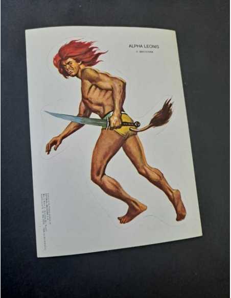 EXCELENTE ESTADO ALPHA LEONIS CROMO 13,5x9,5 CALCOMANIA BRUGUERA