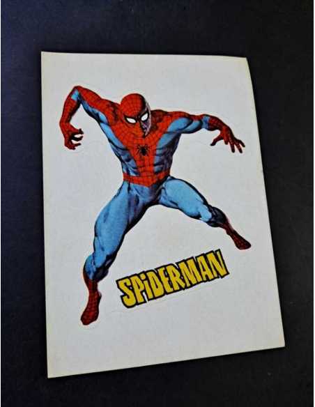 EXCELENTE ESTADO SPIDERMAN CROMO 13,5x9,5 CALCOMANIA ORTEGA