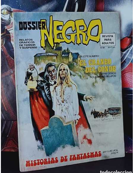 CASI EXCELENTE ESTADO DOSSIER NEGRO 59 HISTORIAS DE FANTASMAS GRAPA IBERO MUNDIAL