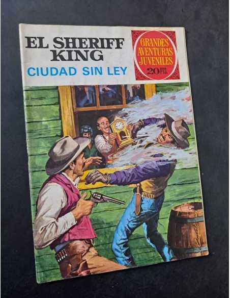 MUY BUEN ESTADO GRANDES AVENTURAS JUVENILES 18 EL SHERIFF KING CIUDAD SIN LEY BRUGUERA