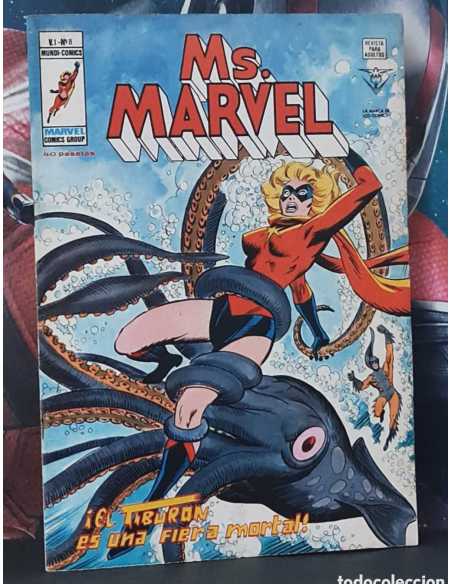 EXCELENTE ESTADO MS MARVEL 8 EL TIBURÓN ES UNA FIERA MORTAL GRAPA EDICIONES VERTICE