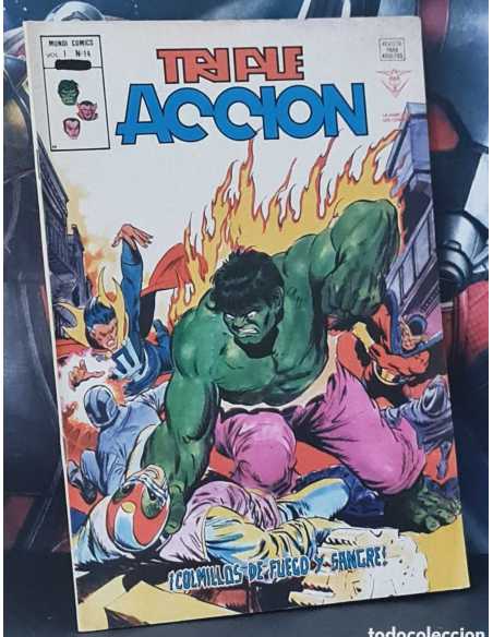 BUEN ESTADO TRIPLE ACCIÓN 4 EL COLMILLOS DE FUEGO Y SANGRE GRAPA EDICIONES VERTICE