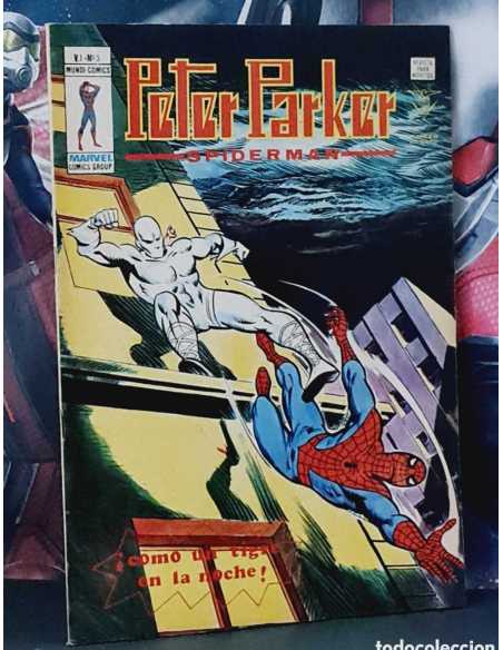 CASI EXCELENTE ESTADO PETER PARKER 5 COMO UN TIGRE EN LA NOCHE SPIDERMAN VERTICE