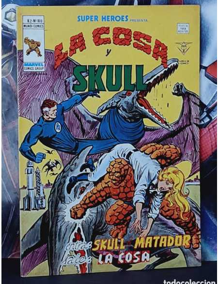 CASI EXCELENTE ESTADO SUPER HEROES 100 VOL II ENTRA A SKULL MATADOR SALE LA COSA GRAPA VERTICE