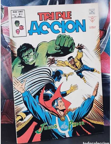 EXCELENTE ESTADO TRIPLE ACCION 11 JUEGO DE PODER GRAPA EDICIONES VERTICE