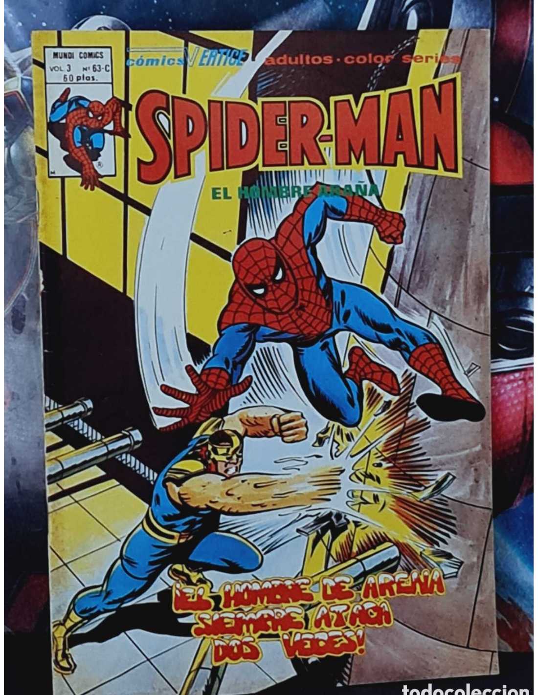 SPIDERMAN 63-C VOL III EL HOMBRE DE ARENA SIEMPRE ATACA DOS VECES NORMAL  ESTADO GRAPA VERTICE