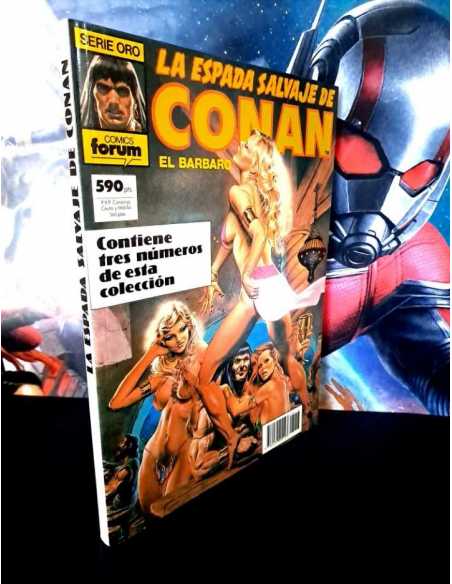 EXCELENTE ESTADO LA ESPADA SALVAJE DE CONAN RETAPADO 80 AL 82 SERIE ORO FORUM COMICS