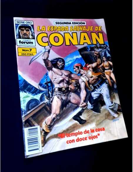 CASI EXCELENTE ESTADO LA ESPADA SALVAJE DE CONAN 7 SERIE ORO FORUM COMICS GRAPA