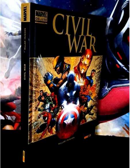 CASI EXCELENTE ESTADO MARVEL DELUXE CIVIL WAR PANINI COMICS TAPA DURA