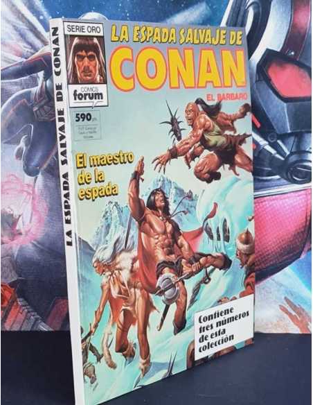 EXCELENTE ESTADO LA ESPADA SALVAJE DE CONAN SERIE ORO 68 AL 70 RETAPADO TAPA BLANDA FORUM