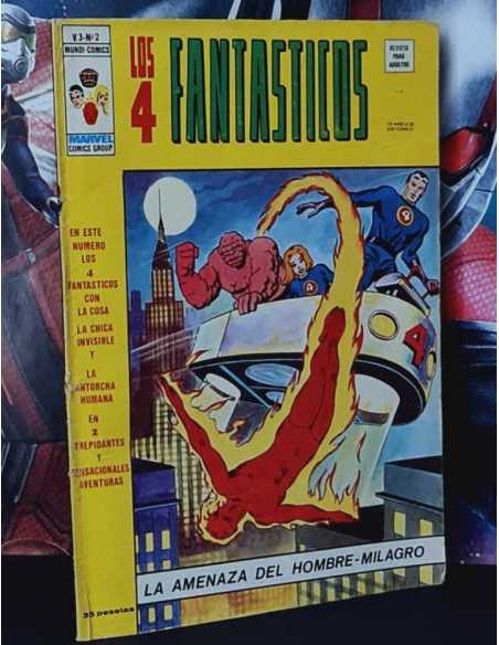 BUEN ESTADO LOS 4 FANTASTICOS 2 LA AMENAZA DEL HOMBRE MILAGRO VOL.3 GRAPA VERTICE
