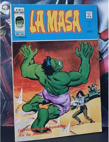 CASI EXCELENTE ESTADO LA MASA 22 EL LÍMITE DEL HOMBRE ES LA MUERTE VOL.3 GRAPA VERTICE