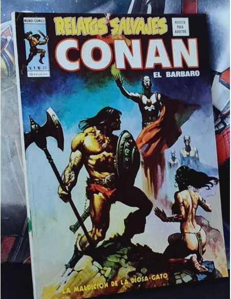 EXCELENTE ESTADO RELATOS SALVAJES 30 CONAN LA MALDICIÓN DE LA DIOSA GATO GRAPA MUNDI COMICS VERTICE
