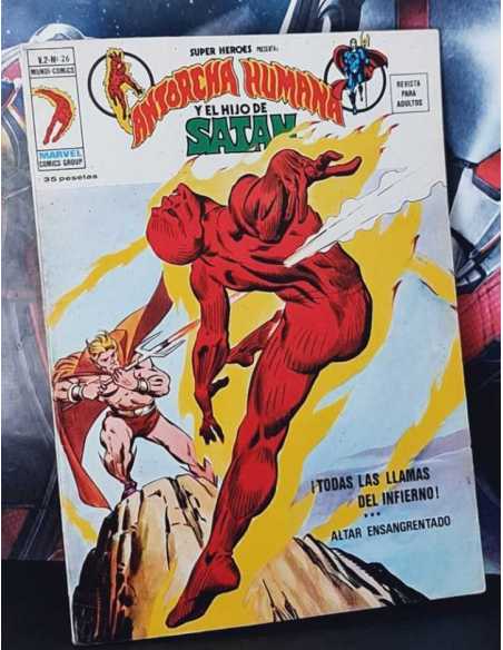 MUY BUEN ESTADO SUPER HEROES 26 TODAS LAS LLAMAS DEL INFIERNO VOL.2 GRAPA VOL II EDICIONES VERTICE