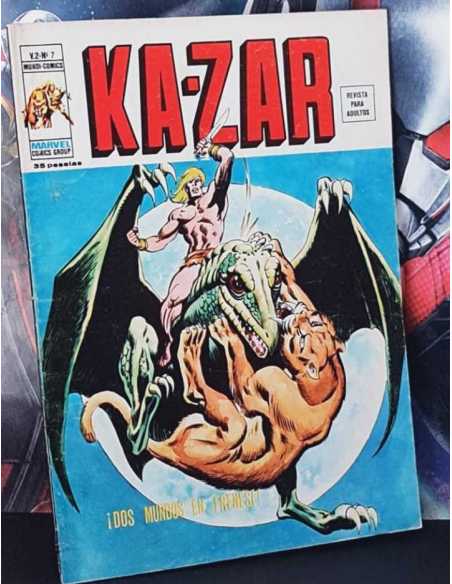 CASI EXCELENTE ESTADO KA-ZAR 7 DOS MUNDOS EN FRENESI VOL.2 GRAPA VOL II EDICIONES VERTICE