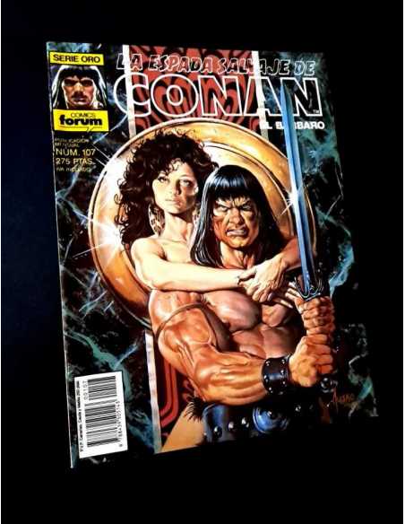 EXCELENTE ESTADO LA ESPADA SALVAJE DE CONAN 107 SERIE ORO FORUM PRIMERA EDICION GRAPA