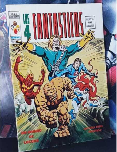 CASI EXCELEN ESTADO LOS 4 FANTASTICOS 9 VOL II UN MUNDO DE LOCURA VOL.2 GRAPA INCLUYE POSTER VERTICE