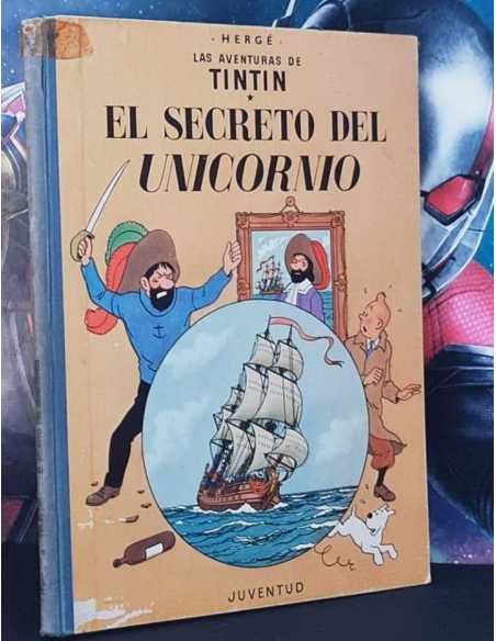 TINTIN EL SECRETO DEL UNICORNIO 1968 NORMAL ESTADO CUARTA EDICION JUVENTUD TELA