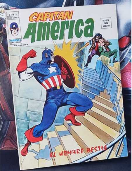 MUY BUEN ESTADO CAPITAN AMERICA 11 VOL.3 EL HOMBRE BESTIA VOL III EDICIONES VERTICE