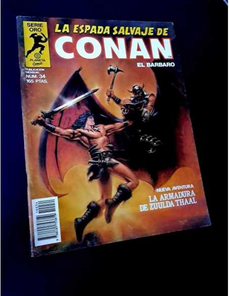 MUY BUEN ESTADO SERIE ORO LA ESPADA SALVAJE DE CONAN 34 FORUM COMICS GRAPA