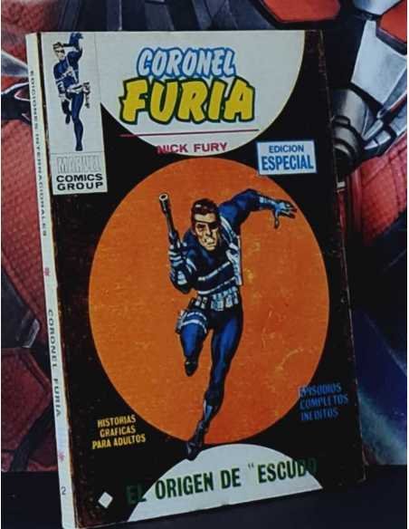 MUY BUEN ESTADO CORONEL FURIA 2 EL ORIGEN DE ESCUDO TACO EDICIONES VERTICE