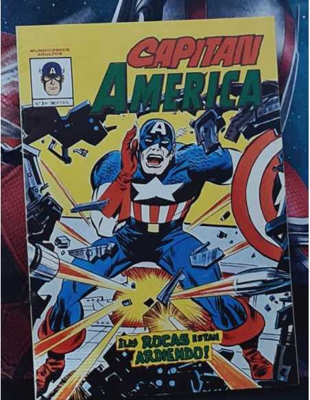 EXCELENTE ESTADO CAPITÁN AMÉRICA 3 MUNDICOMICS LAS ROCAS ESTÁN ARDIENDO GRAPA VERTICE