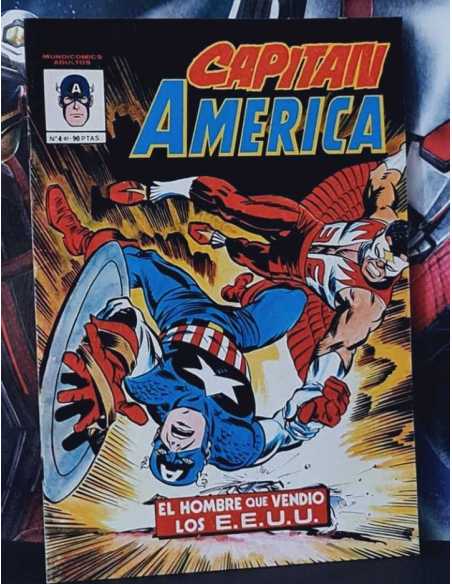 CASI EXCELENTE ESTADO CAPITAN AMERICA 4 EL HOMBRE QUE VENDIO LOS EEUU MUNDICOMICS GRAPA VERTICE