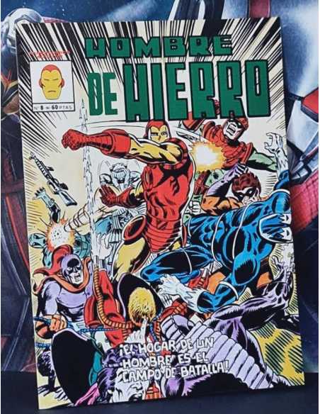 EXCELENTE ESTADO HOMBRE DE HIERRO 8 EL HOGAR DE UN HOMBRE ES EL CAMPO DE BATALLA GRAPA VERTICE