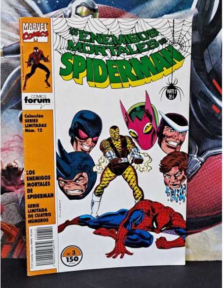 MUY BUEN ESTADO LOS ENEMIGOS MORTALES DE SPIDERMAN 3 SERIE LIMITADA 12 FORUM COMICS GRAPA