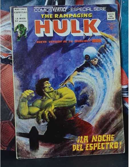BUEN ESTADO THE RAMPAGING HULK 7 MASA LA NOCHE DEL ESPECTRO MUNDI COMICS VERTICE