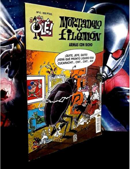 CASI EXCELENTE ESTADO PRIMERA EDICION MORTADELO Y FILEMON 6 ARMAS CON BICHO EDICIONES B OLE