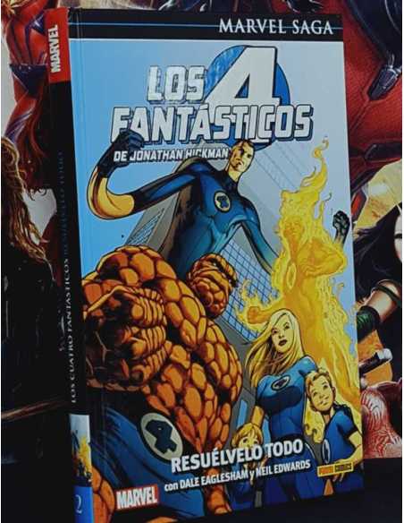CASI EXCELENTE ESTADO LOS 4 FANTASTICOS 2 RESUELVELO TODO MARVEL SAGA TAPA DURA PANINI