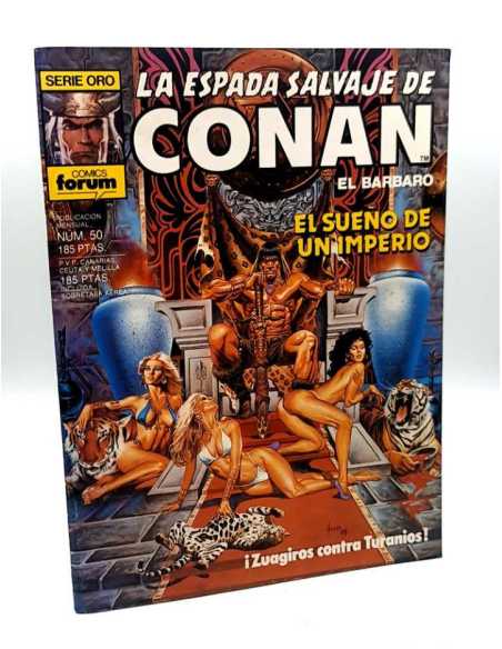 CASI EXCELENTE ESTADO PRIMERA EDICION LA ESPADA SALVAJE DE CONAN 50 SERIE ORO FORUM COMICS GRAPA