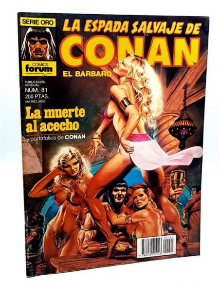 MUY BUEN ESTADO PRIMERA EDICION LA ESPADA SALVAJE DE CONAN 81 SERIE ORO FORUM COMICS GRAPA