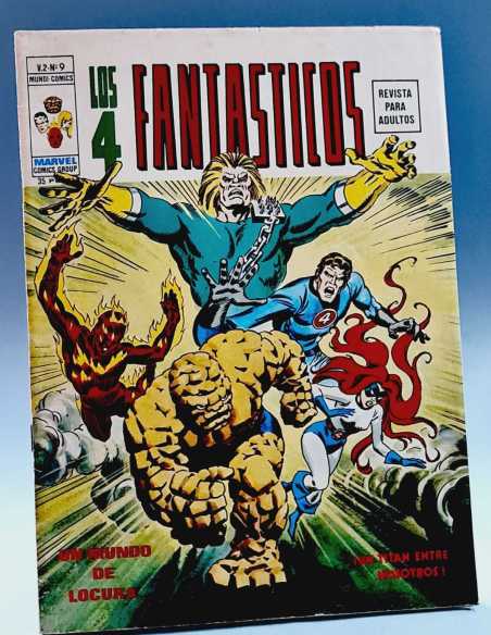 MUY BUEN ESTADO LOS 4 FANTASTICOS 9 UN MUNDO DE LOCURA VOL2 GRAPA VOL.2 VERTICE INCLUYE POSTER
