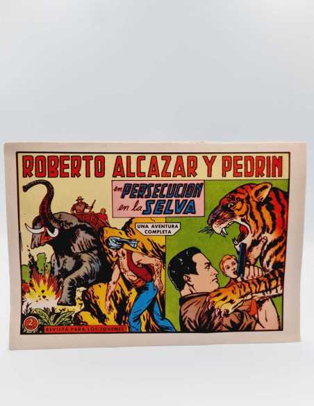 EXCELENTE ESTADO ROBERTO ALCAZAR Y PEDRIN 639 PERSECUCION EN LA SELVA VALENCIANA APAISADO ORIGINAL