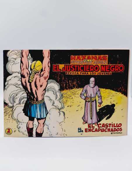 EXCELENTE ESTADO EL JUSTICIERO NEGRO 13 EL CASTILLO DE LOS ENCAPUCHADO VALENCIANA APAISADO ORIGINAL