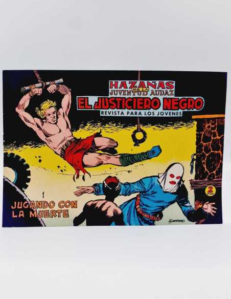 EXCELENTE ESTADO EL JUSTICIERO NEGRO 14 JUGANDO CON LA MUERTE VALENCIANA APAISADO ORIGINAL