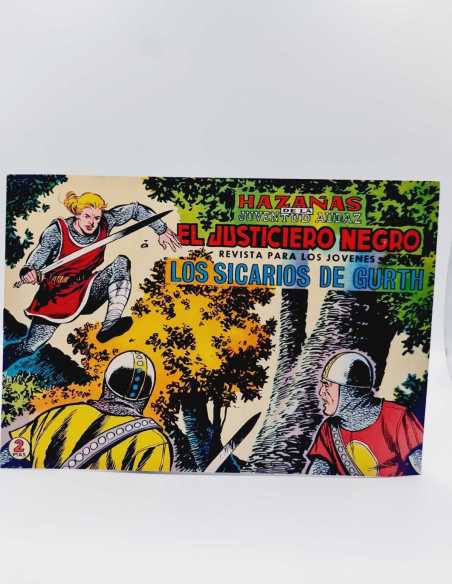 EXCELENTE ESTADO EL JUSTICIERO NEGRO 18 LOS SICARIOS DE GURTH VALENCIANA APAISADO ORIGINAL