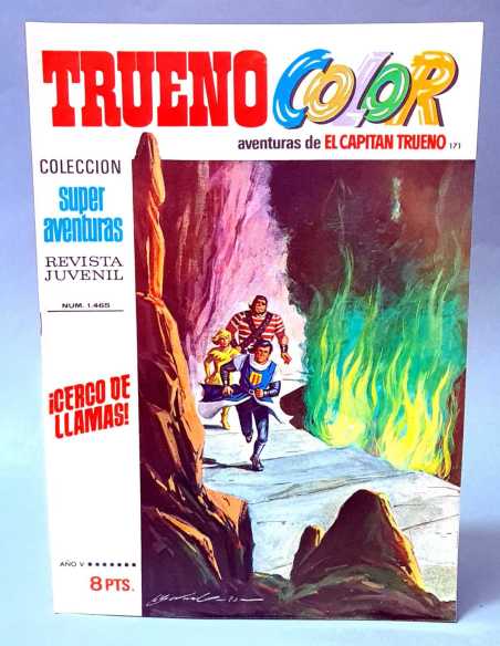DE KIOSCO EL CAPITAN TRUENO COLOR 171 CERCO DE LLAMAS 1465 GRAPA BRUGUERA