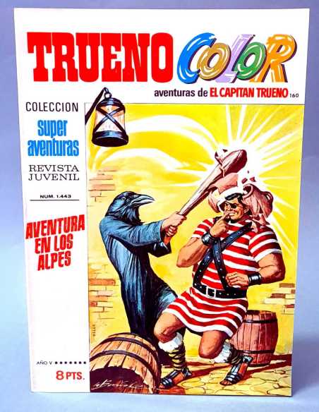 DE KIOSCO EL CAPITAN TRUENO COLOR 160 AVENTURA EN LOS ALPES 1443 GRAPA BRUGUERA