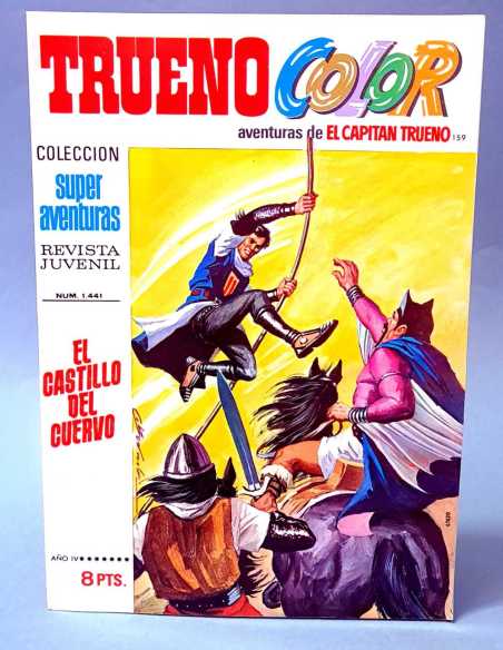 DE KIOSCO EL CAPITAN TRUENO COLOR 159 EL CASTILLO DEL CUERVO 1441 GRAPA BRUGUERA