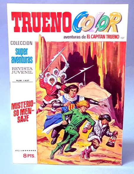 DE KIOSCO EL CAPITAN TRUENO COLOR 157 MISTERIOSO MENSAJE 1437 GRAPA BRUGUERA